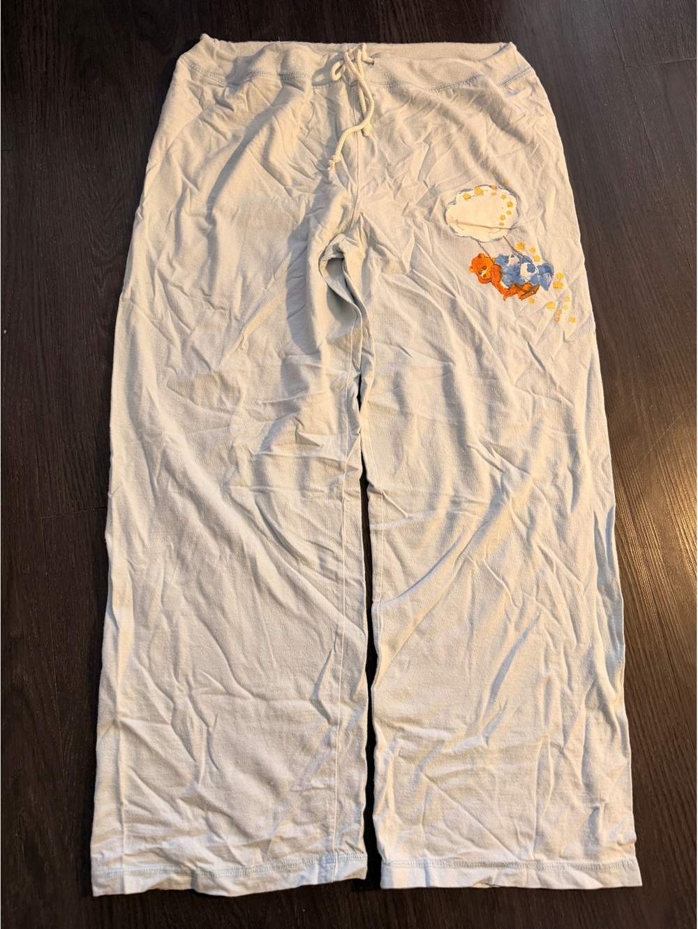2002 Vintage Care Bears Pastel Blue Pajama Pants